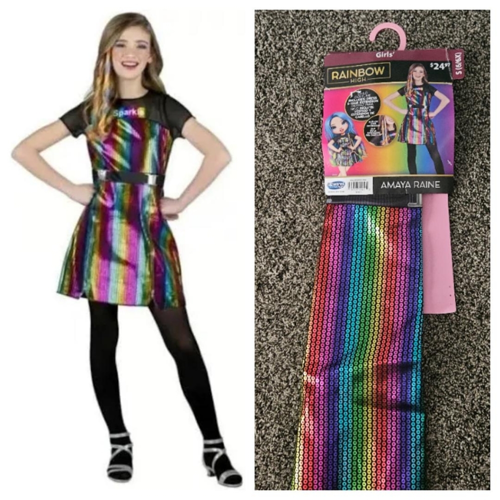 halloween costume rainbow high girls size 6/6x Amaya raine dress up small clothe